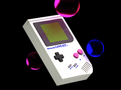 Game Boy Visualisation 3d blender illustraion octane render visualization