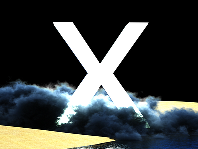 Letter X Experiment 3d blender octane render