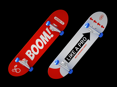 Skateboard Design 3d blender design google fonts octane render skateboard typography