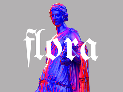 Statue of Flora 3d illustraion substance painter typography