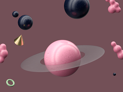 Glitter Planet 3d blender design glitter illustraion pink planet render substance painter