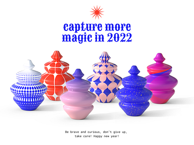 Happy new year! 3d blender christmas decoration graphic design illustraion new year pattern