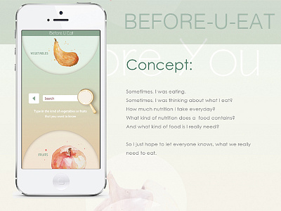 Before U Eat app icon mockup ui