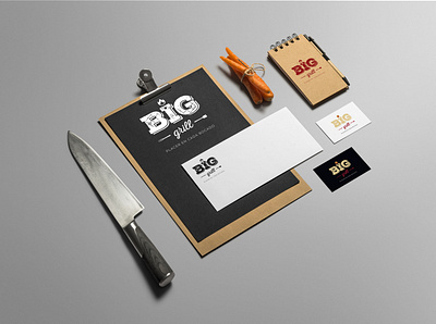 Mockup Big Grill app design illustration logo mockup