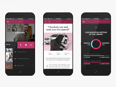 Seven Digital Deadly Sins Mobile Designs design documentary interactive mobile nfb storytelling the guardian ui ux