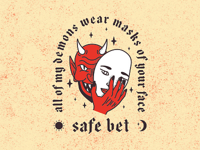 Safe Bet "Ghost" blackletter demon shirt tee texture