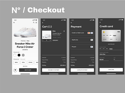 Daily ui / 02 - Checkout app challenge checkout daily ui dailyui design graphic graphic design mobile ui