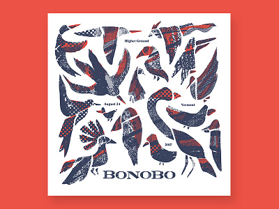 Bonobo poster bonobo burlington gigposter ink migration poster print screenprint silkscreen vermont