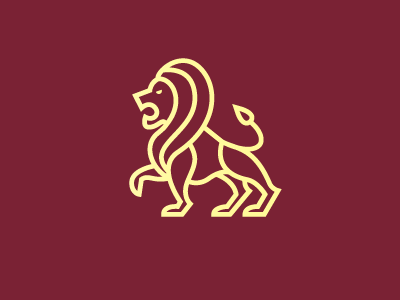 Lion Logo crimson lion regal roar royal