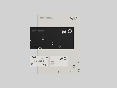 Wonderwall - Branding Set brand branding business card envelope graphic design grid identity letterhead logo packaging shapes type typeface typography