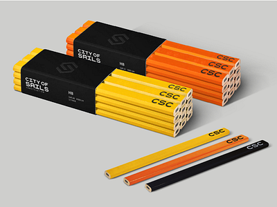 CSC Stationary brand branding design graphic design grid identity identity design logo packaging pencils stationary typeface typography