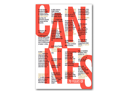 70 Years of Cannes in Facts cannes festival layout poster typography