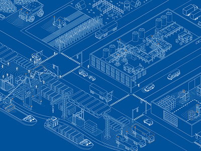 Industrial City illustration illustration vector