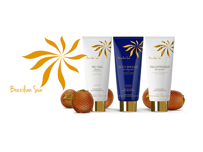 Branding and Packaging for Brazilian Sun products branding design logo packaging vector