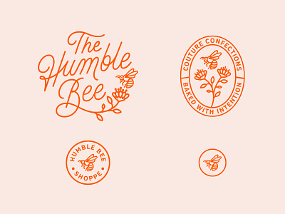 The Humble Bee bee brand identity branding illustration logo