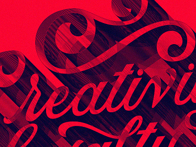 Creativity Loyalty & Quality design experimental flourish lettering typography