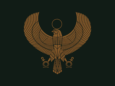 Horus bird egypt egyptian falcon horus illustration line work wings