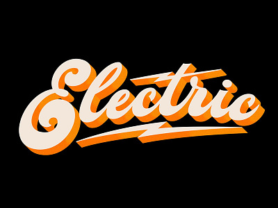 Electric design electric lettering type typography