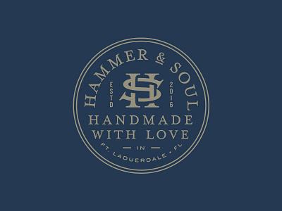 Hammer & Soul branding hammer illustration monogram rose soul typography