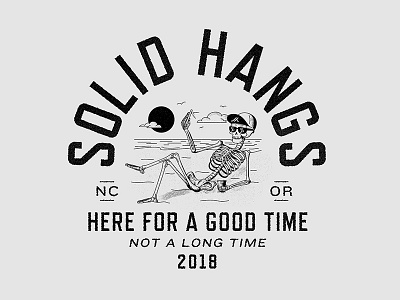 Solid Hangs 2018 beach illustration skull solid hangs type