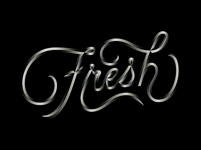 Fresh bevel lettering texture type typography