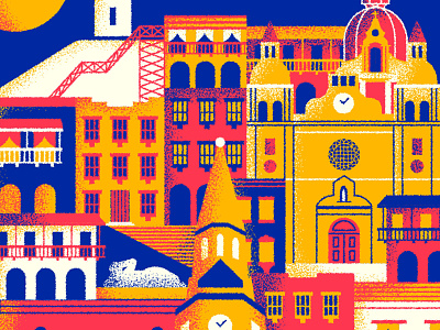 Cartagena cartagena colombia illustration old city south america texture