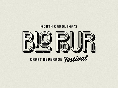 Big Pour beverages big pour craft festival festival logo type