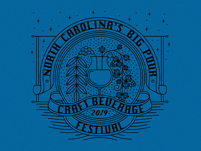 Big Pour beverage coffee craft craft beer festival illustration north carolina