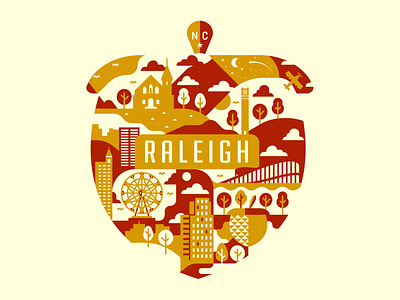 Raleigh illustration north carolina raleigh