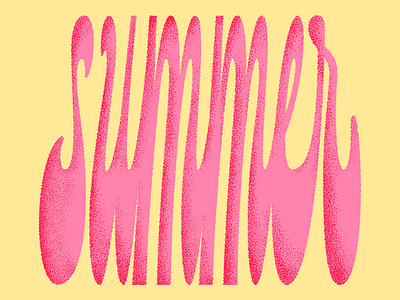 Summer lettering summer type