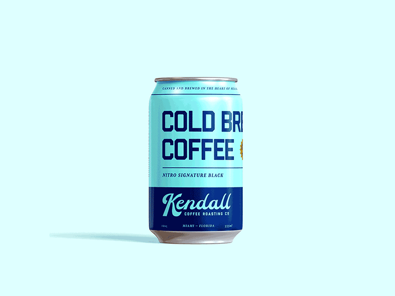 Kendall Coffee can branding coffee florida logo miami package design packaging type typography