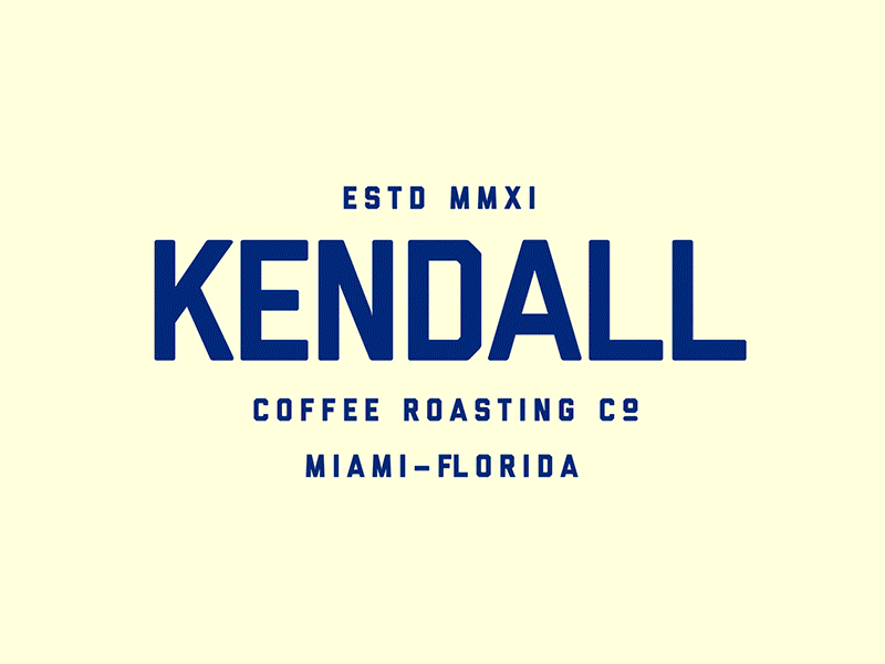 Kendall Coffee Brewing Co. branding coffee cold brew illustration logo miami packaging