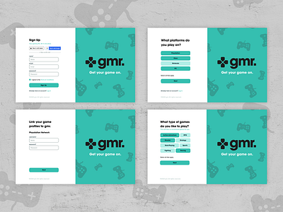 GMR - onboarding screens