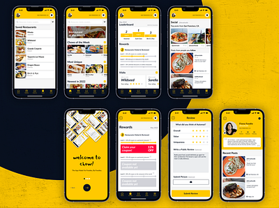 Chow - restaurant app for foodies app branding design figma graphic design logo typography ui ux