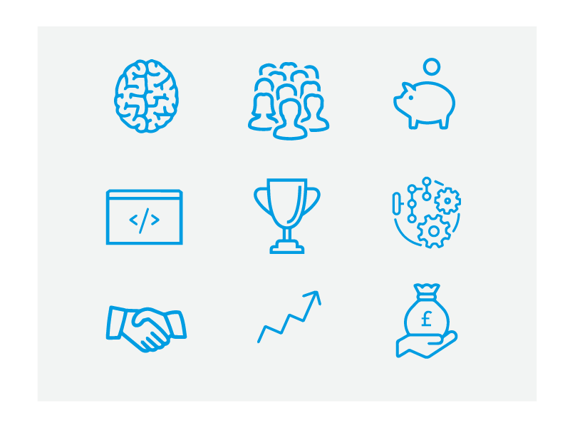 Entrepreneur Report Icons v2 icons illustrations infographic