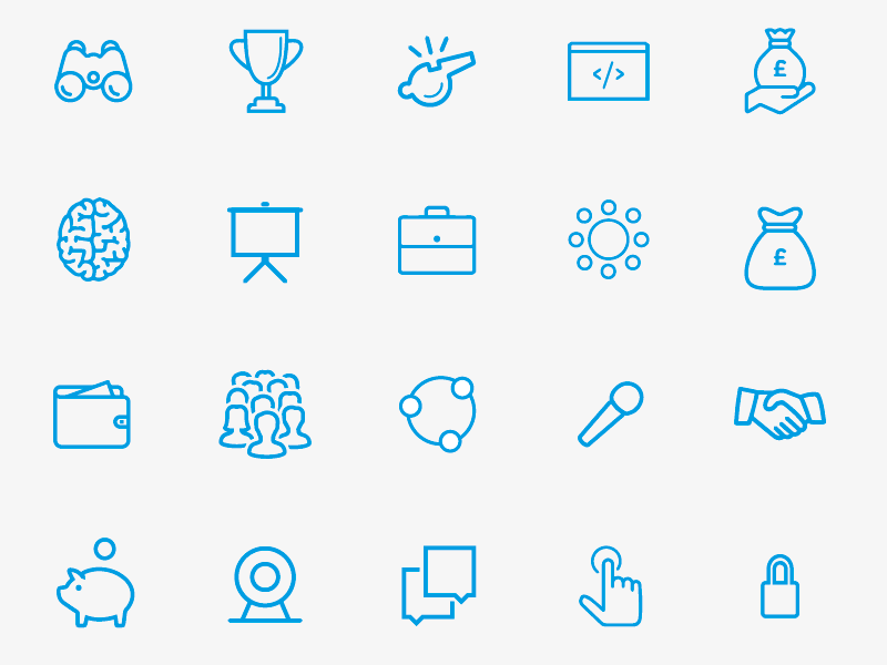 Full Entrepreneur Icon Set