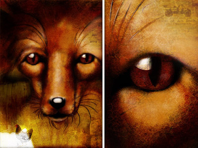 Fox animal digital drawing fox painting pencil