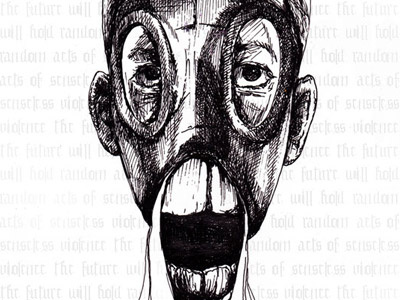 Gasmask 1 gasmask ink pen teeth type