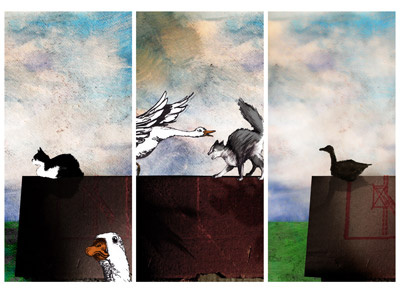 Cat & Goose animal cat comic goose narrative