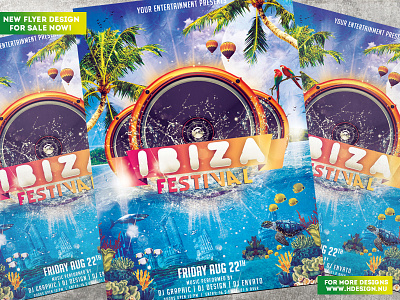 Ibiza Festival flyer design event festival flyer ibiza party poster psd template