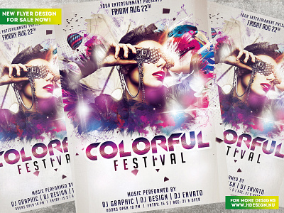 Colorful Festival Flyer color design flyer design poster psd psd template