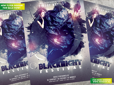 Blacknight Festival black club cocktail dance drink festival flyer flyer template goth