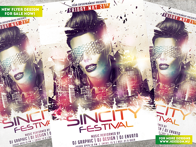 Sincity Festival city festival city party cool design dance event flyer design hdesign lights modern
