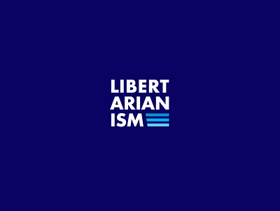 Libertarianism | Combination Mark blue branding logo simple