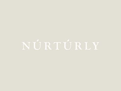 Nurturly | Wordmark branding leaf natural nature organic simple suppliment wordmark