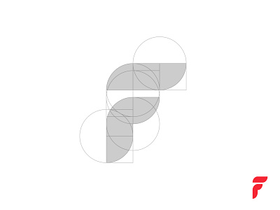 Letter F | Geometric Breakdown geometric logo monogram process