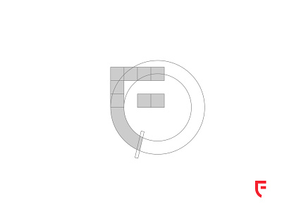 Letter F | Geometric Breakdown V2 geometric illustrator logo modern shapes