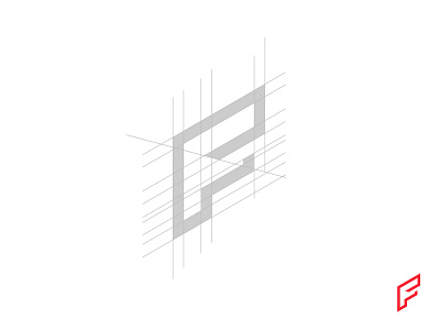 Letter F | Geometric Breakdown geometric logo minimalist modern monogram