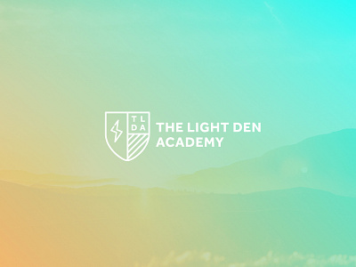 The Light Den Academy - Shield Logo badge badges branding design logo minimalist modern shield simple