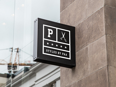 Salon Branding Signage barber branding haircut logo minimalist mockup modern signage simple stylist